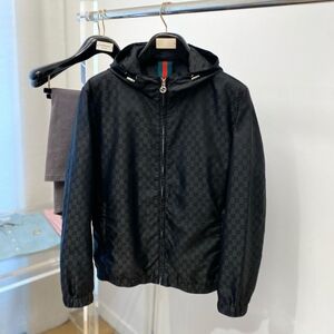 Gucci Black Monogram Windbreaker Jacket